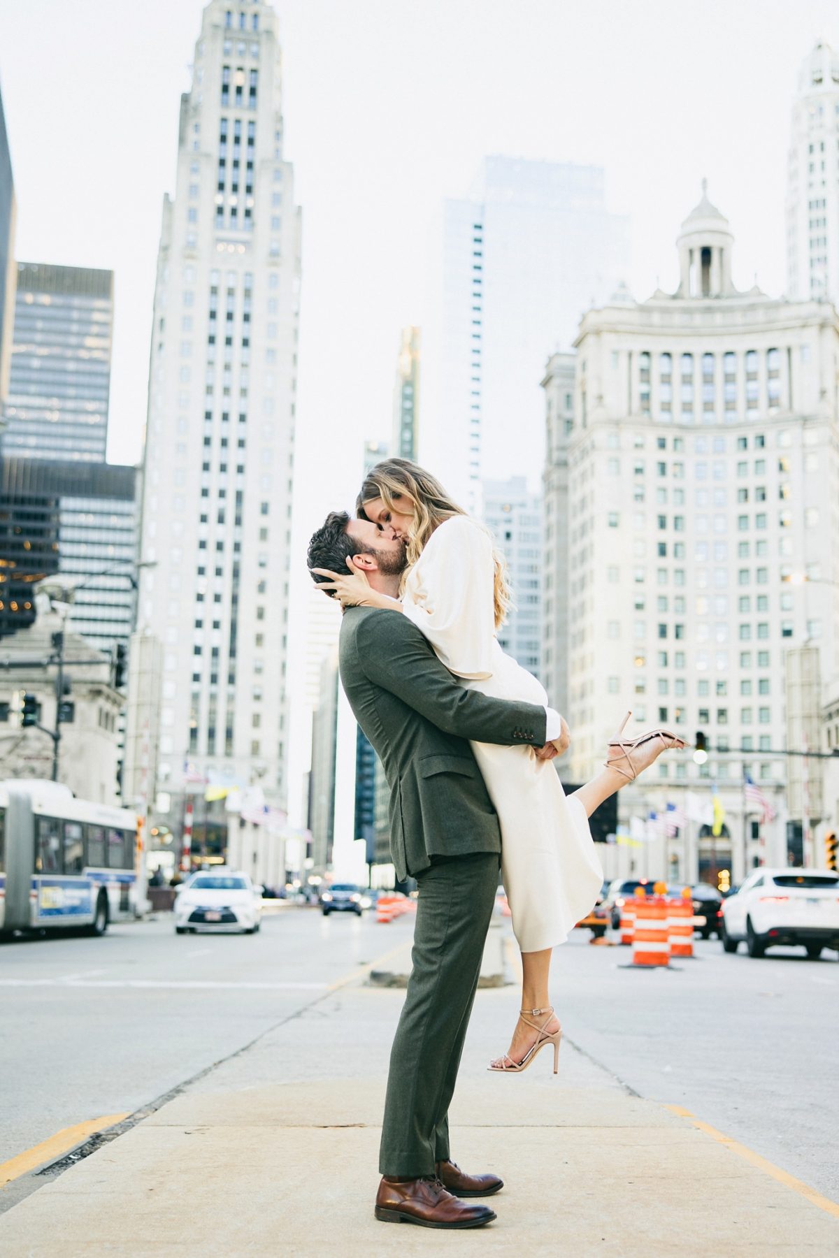 cinematic Chicago engagement photography